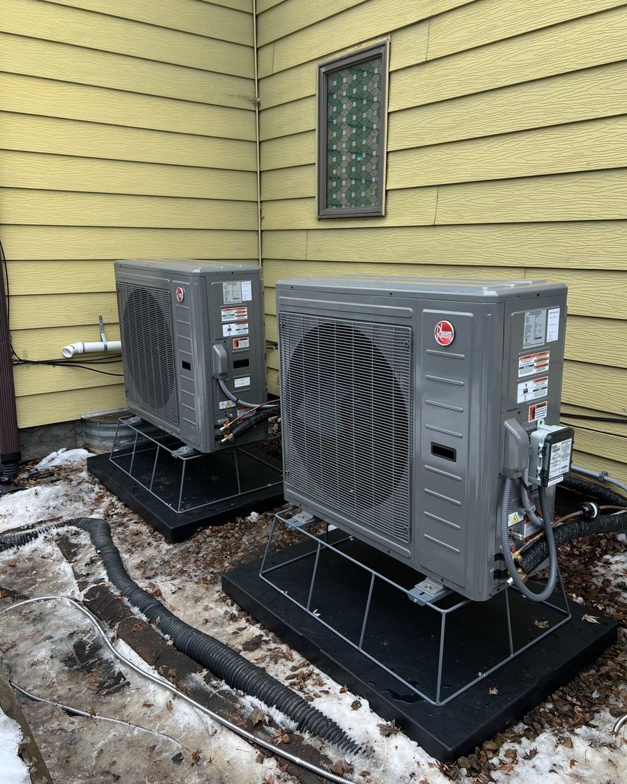 Two-unit heat pump install